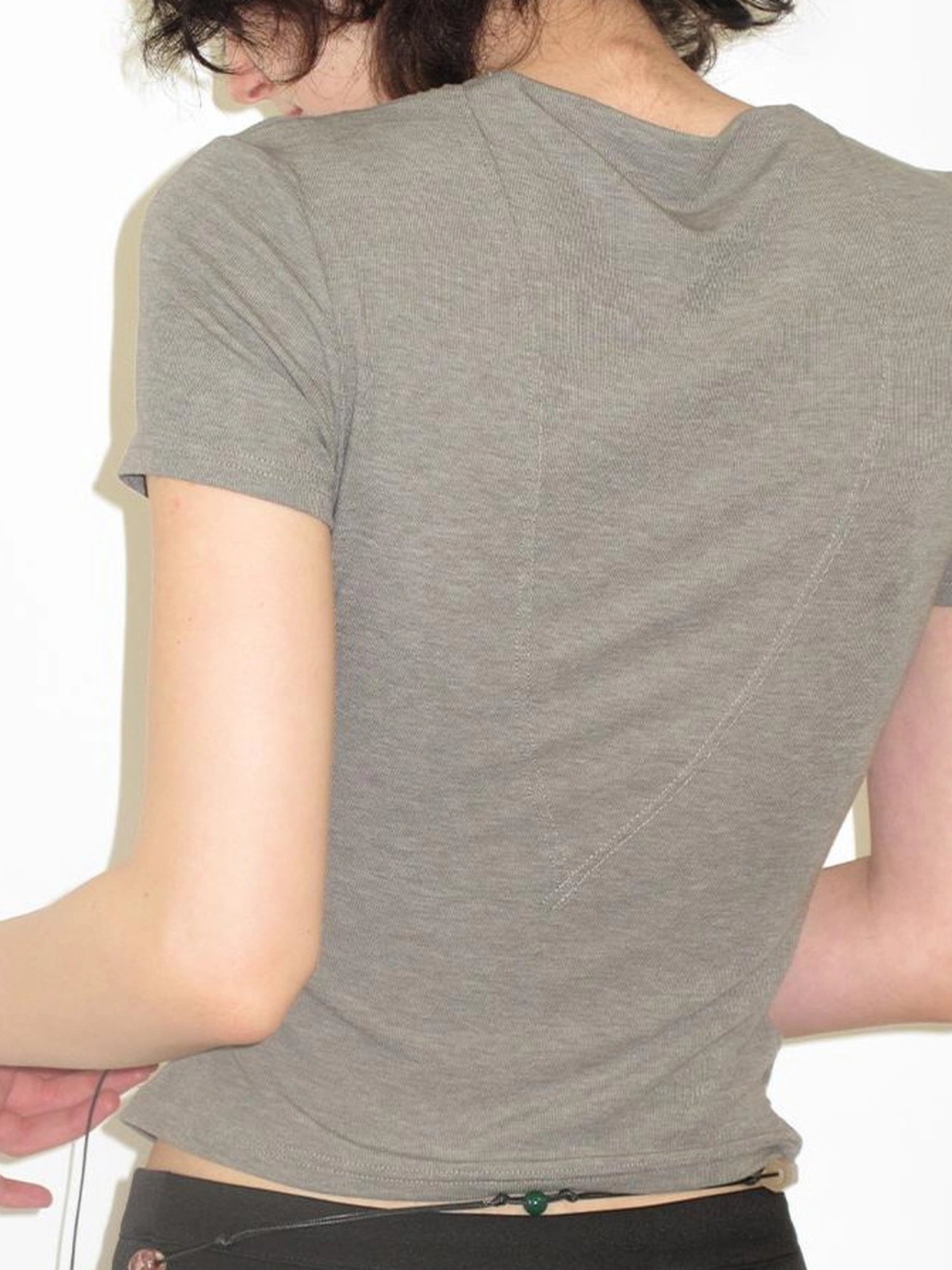 Mito de dar Draped Silk Blend Waist Defining Tee