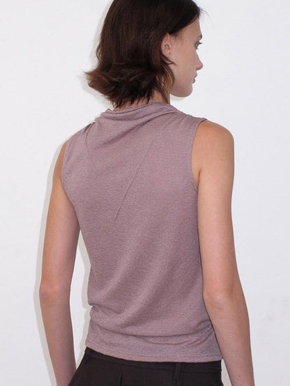 Mito de dar Dusty Pink Asymmetric Ruched Tie Textured Women&