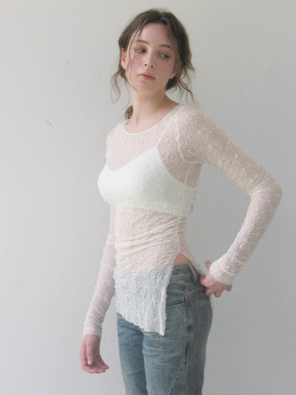Mito_de_dar_Elastic_Hollow_Lace_Side_Slit_Knit_Tee_MISSTT