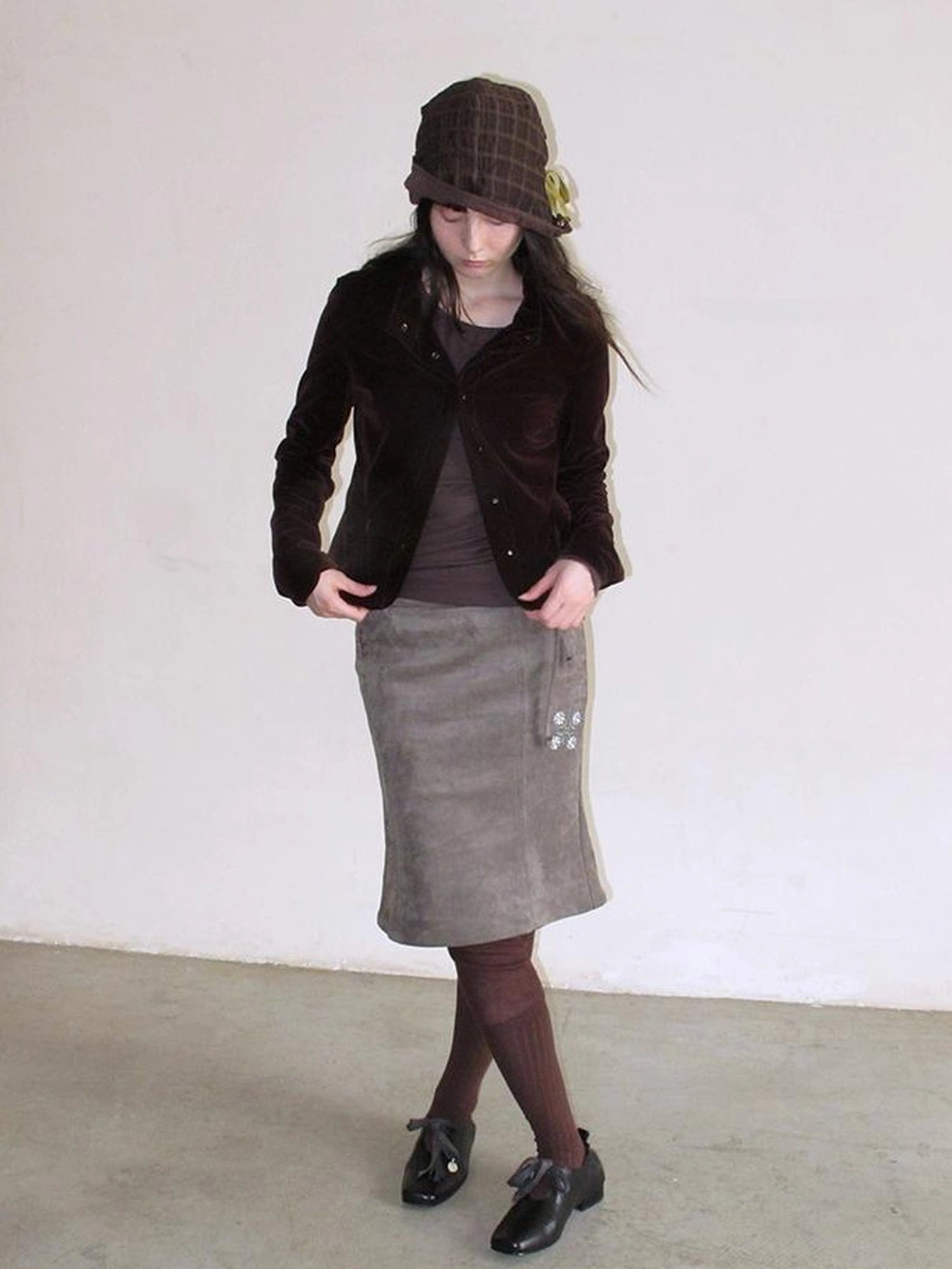 Mito de dar European Soft Cowhide Square Toe Mary Janes With Color Block Laces