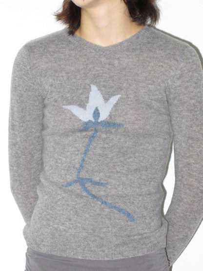 Mito de dar Gladiolus V-neck Slim Knit Women&