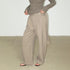 Mito_de_dar_Grey_Khaki_Button_Tie_Pleated_Micro_Stretch_Women&