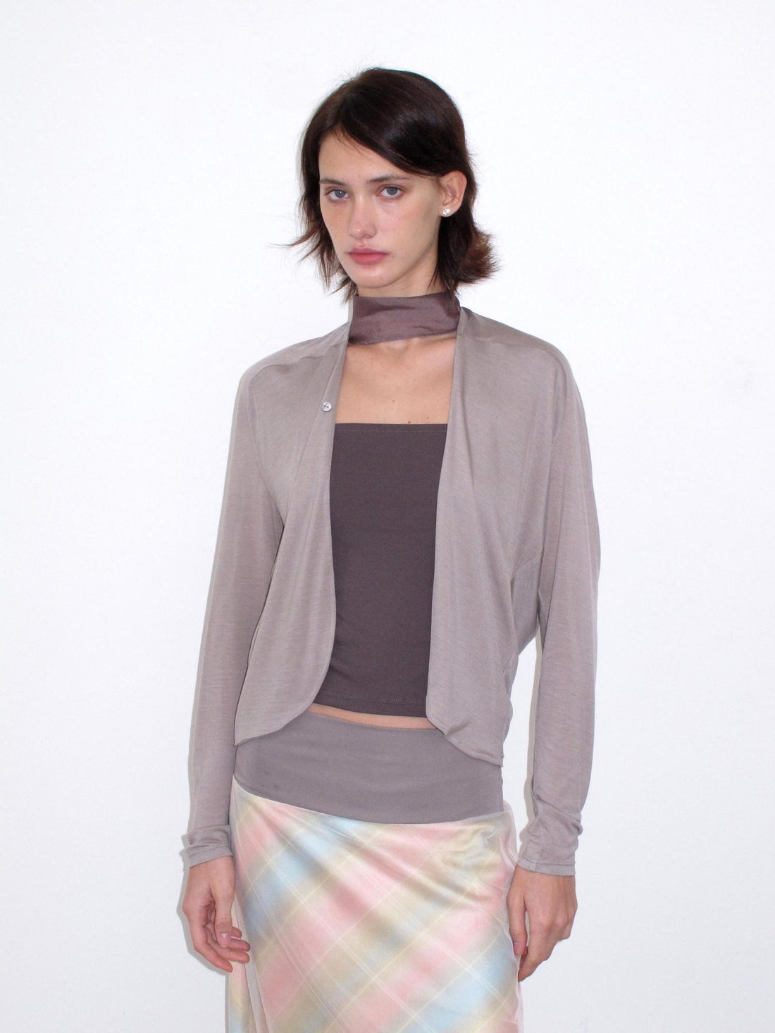 Mito de dar Lightweight Curved No Button Knit Cardigan Women&