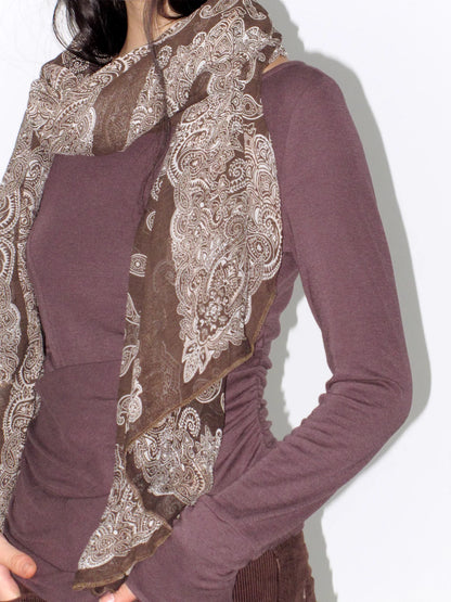Mito_de_dar_Low_Saturation_Cashew_Floral_Scarf_V-neck_T-shirt_Long_Sleeve_MISSTT
