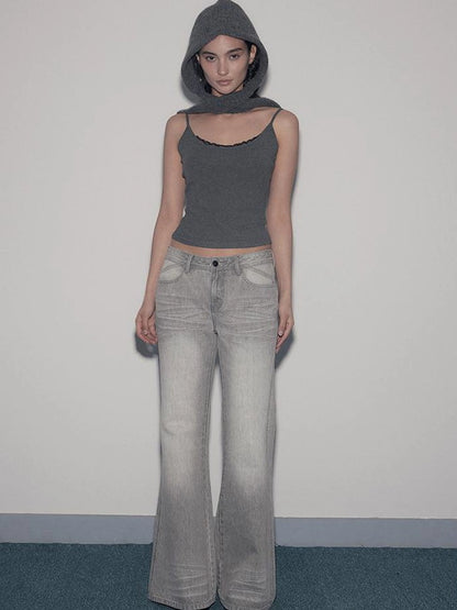 Mito de dar Low Saturation Mineral Wash Low Waist Micro Flare Jeans
