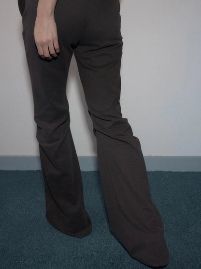 Mito de dar Low Waist Pleated Cotton Flared Pants