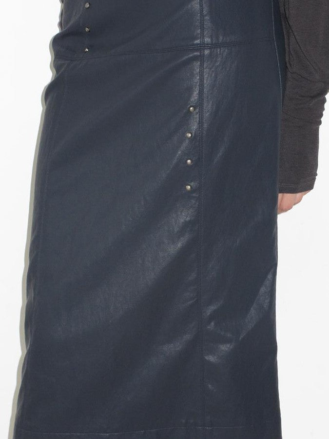 Mito de dar Midnight Blue Metallic Asymmetric Studded Mesh Panel Women&