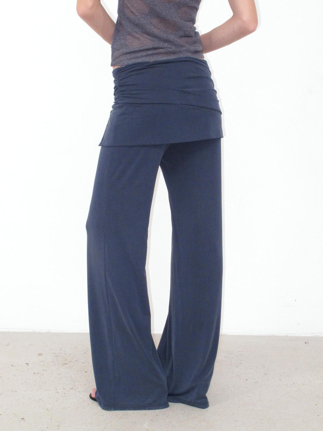 Mito de dar Mist Blue Pleated Wrap Waist Button Detail Women&