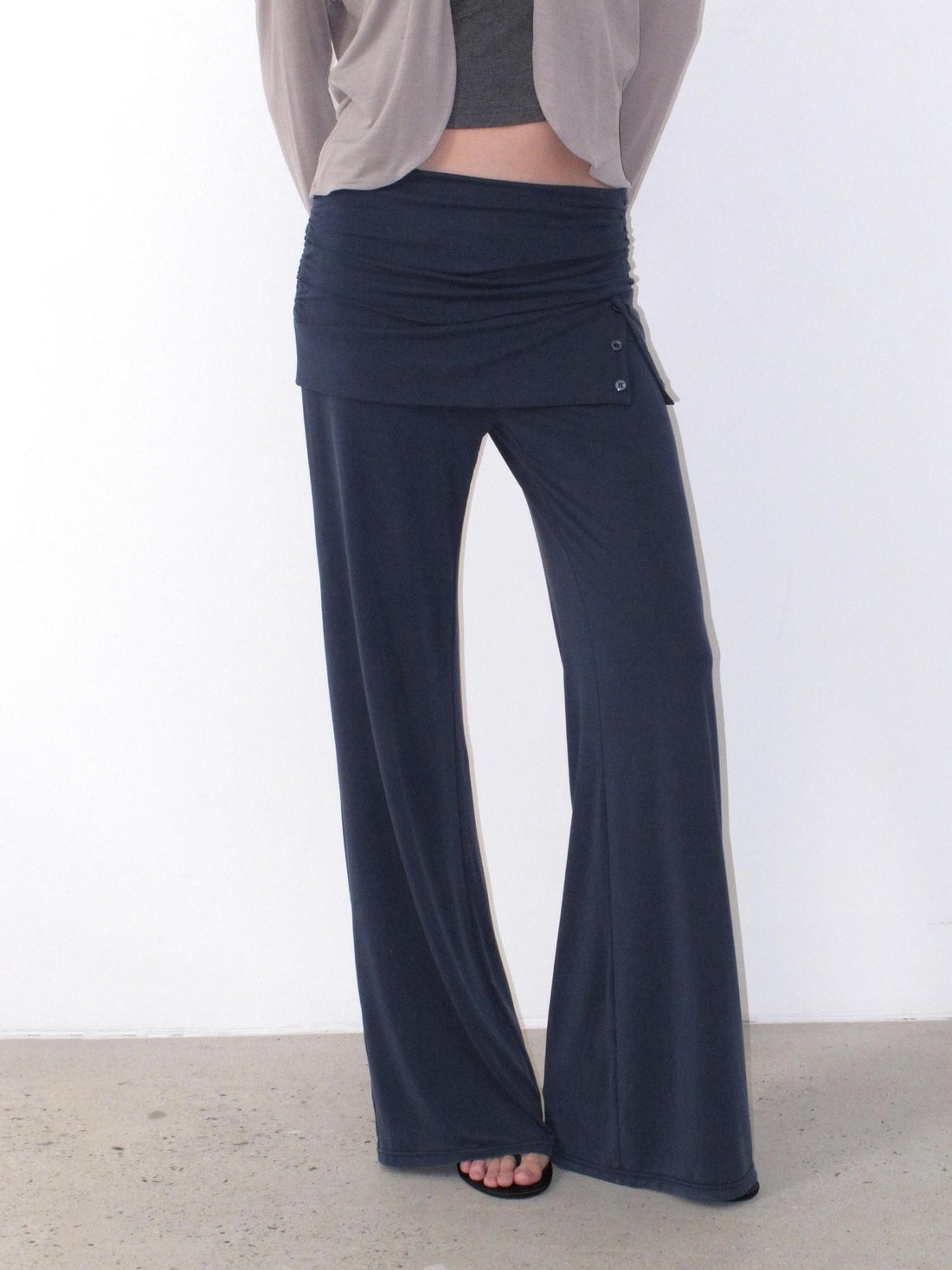 Mist Blue Pleated Wrap Waist Women&