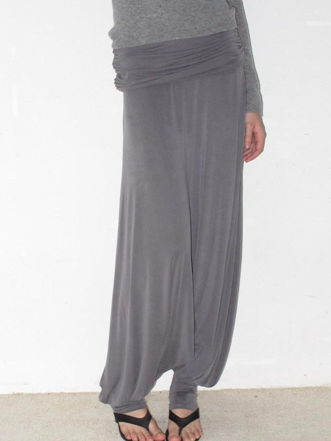 Mito de dar Mist Gray Double Layer Pleated Wide Leg Women&