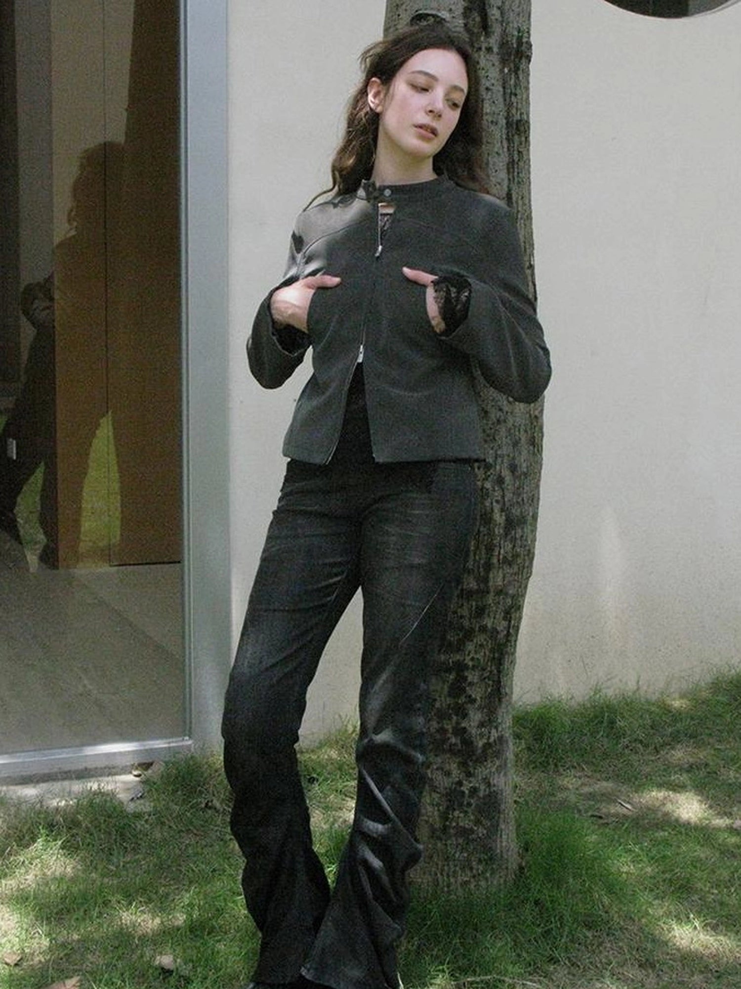 Mito de dar Misty Fit Short Leather Jacket