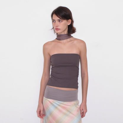 Mito_de_dar_Mocha_Brown_Backless_Halter_Waist_Cinch_Knit_Women&