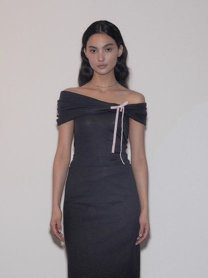 Mito_de_dar_One_Shoulder_Pleated_Pink_Bow_Lyocell_Wool_Knit_Top_MISSTT