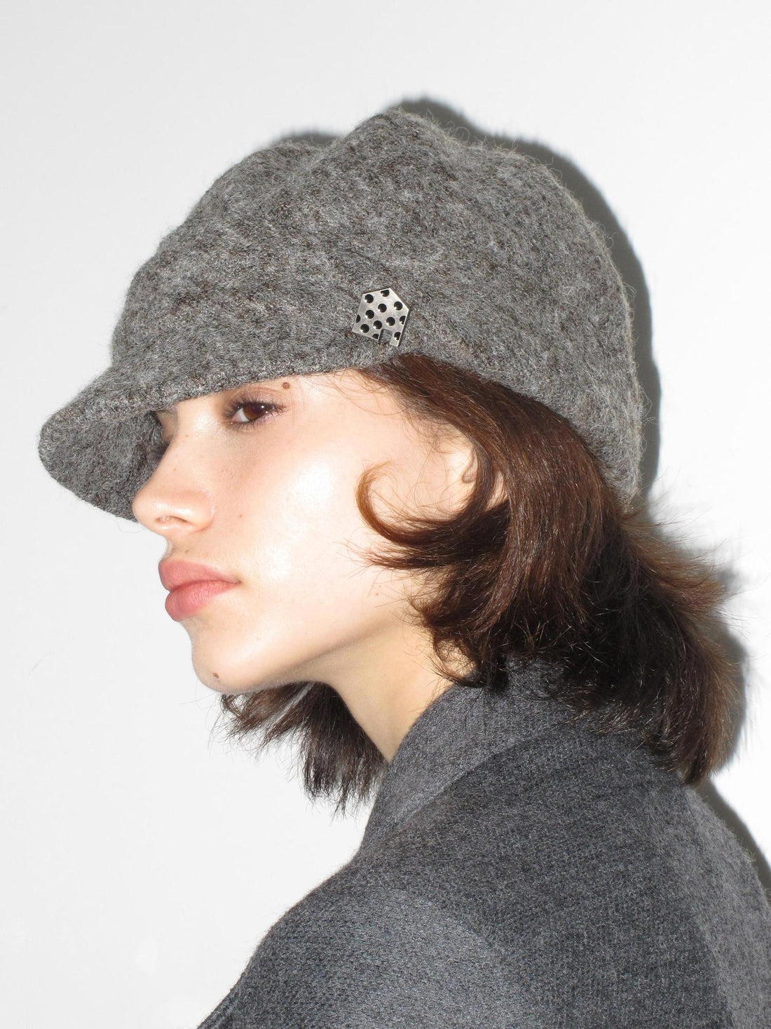 Mito de dar Pleated Metal Button Wool Blend Women&