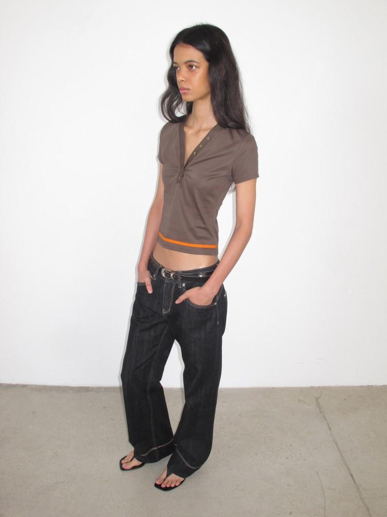 Mito de dar Red Selvedge Narrow Hem Mid Rise Women&