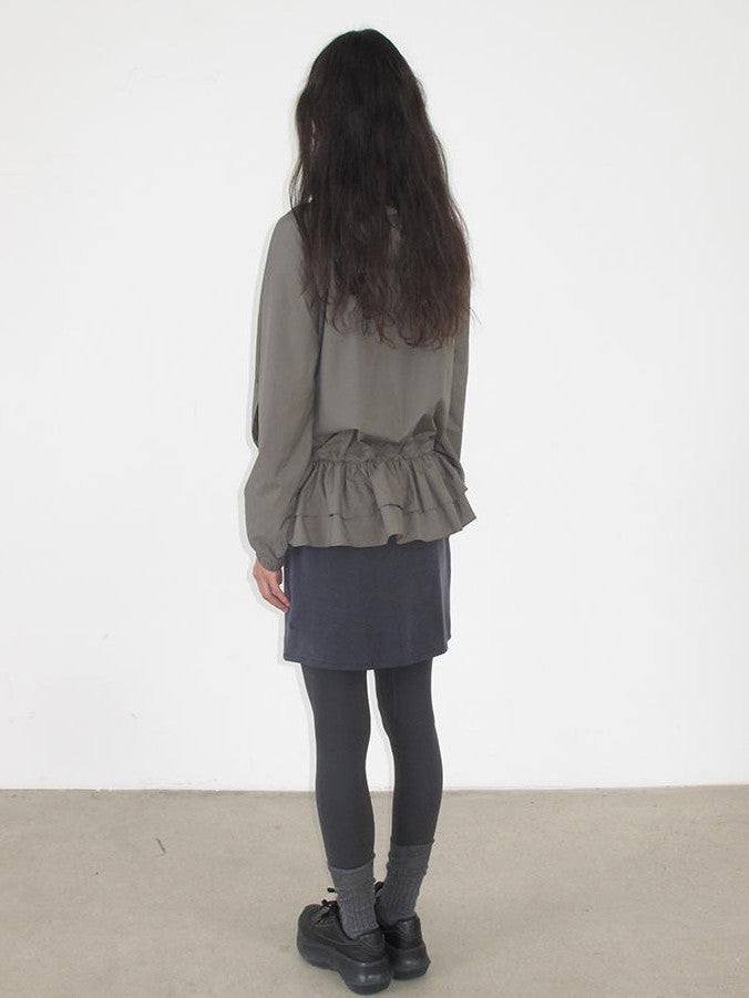 Mito de dar Ruffle Hem Drawstring Hooded Upf50+ Lightweight Women&