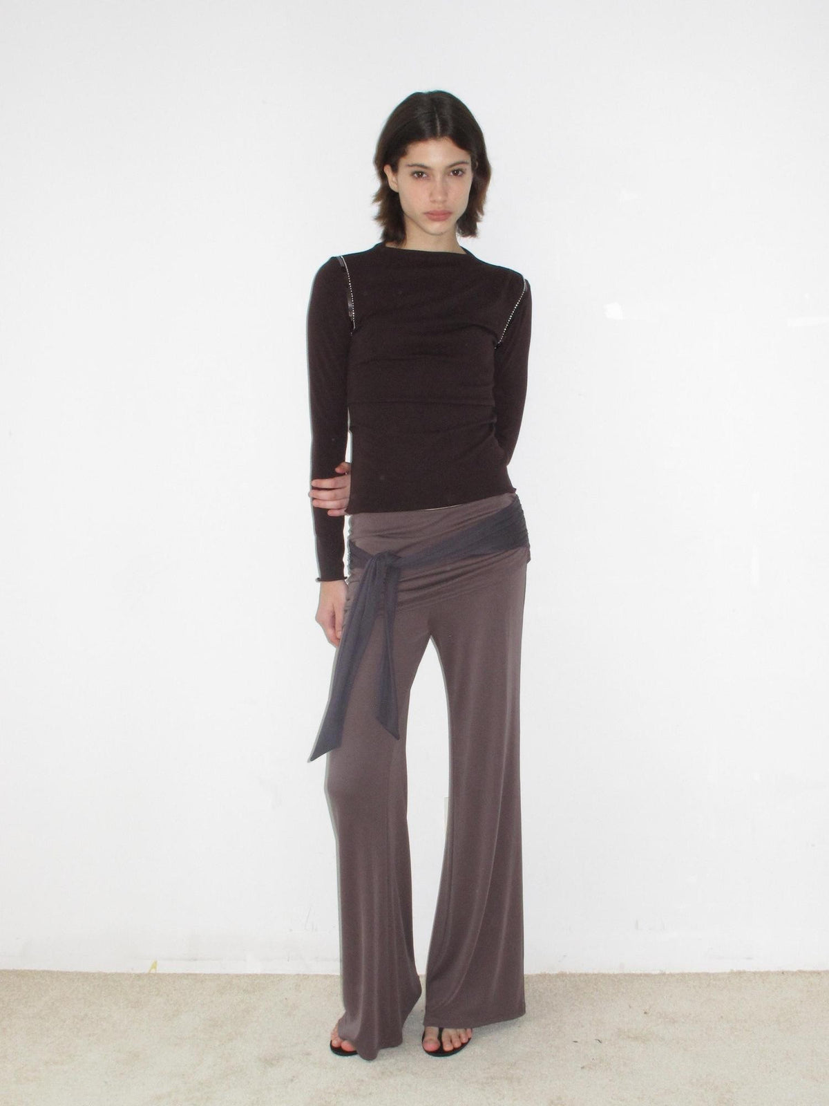 Mito de dar Sandwashed Drawstring High Stretch Skin Friendly Women&