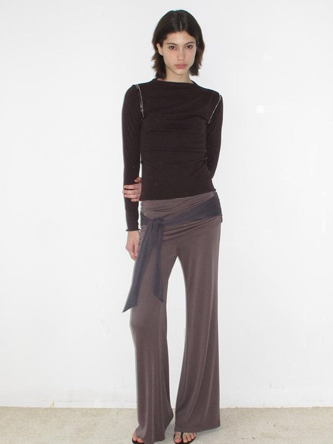 Mito de dar Sandwashed Drawstring High Stretch Skin Friendly Women&