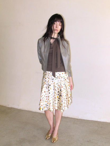 Seven Sleeve Cropped Waist Defining Pu Jacket