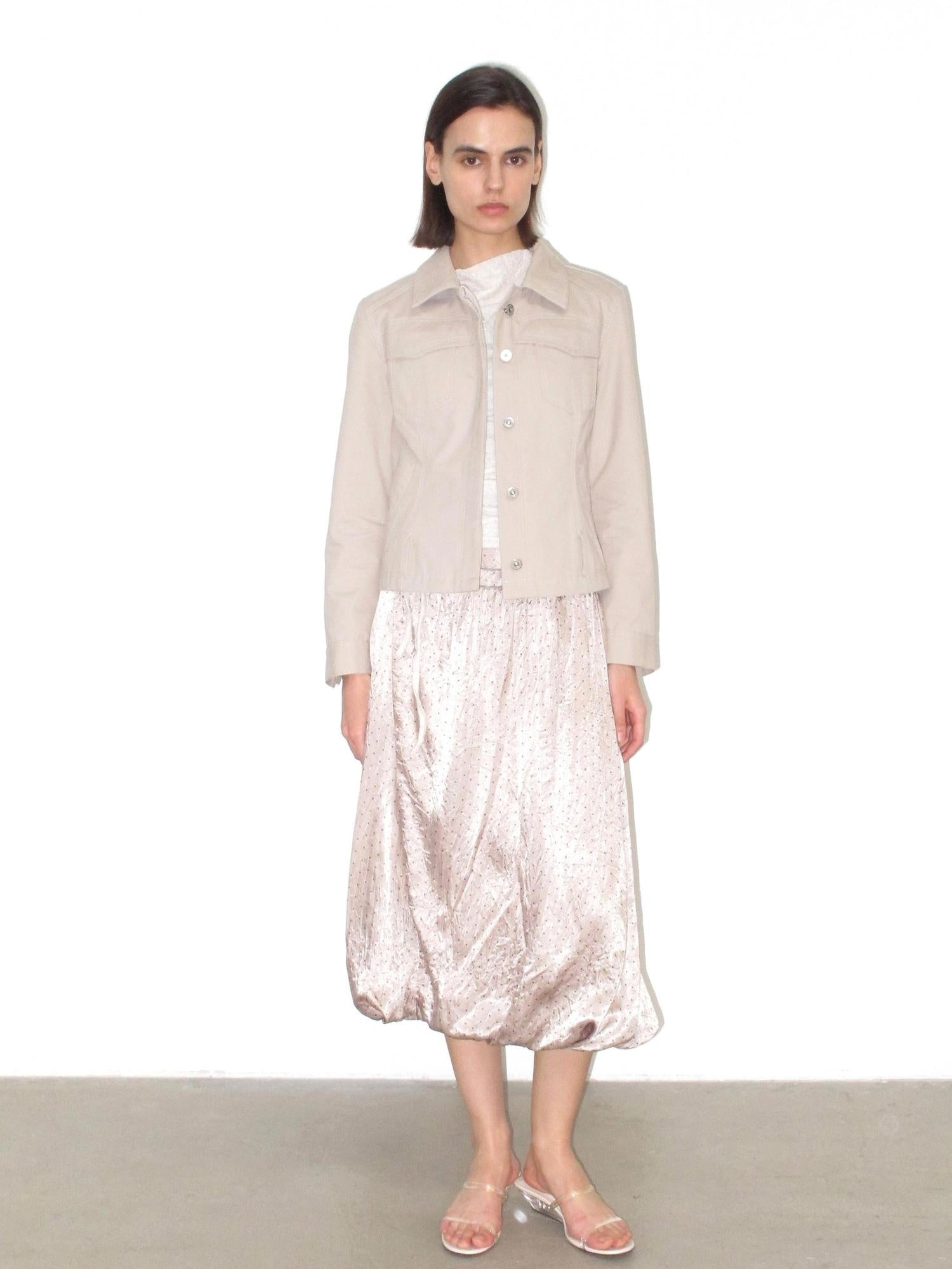 Mito de dar Shape Retaining Modal Casual Slim Tie Waist Women Cropped Button Jacket