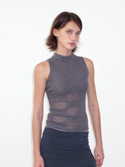 Mito de dar Sheer Polka Dot Knitted Waist Shaping Side Coverage Women&