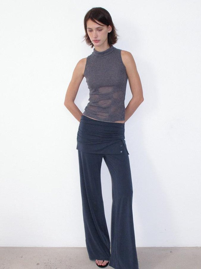 Mito de dar Sheer Polka Dot Knitted Waist Shaping Side Coverage Women&