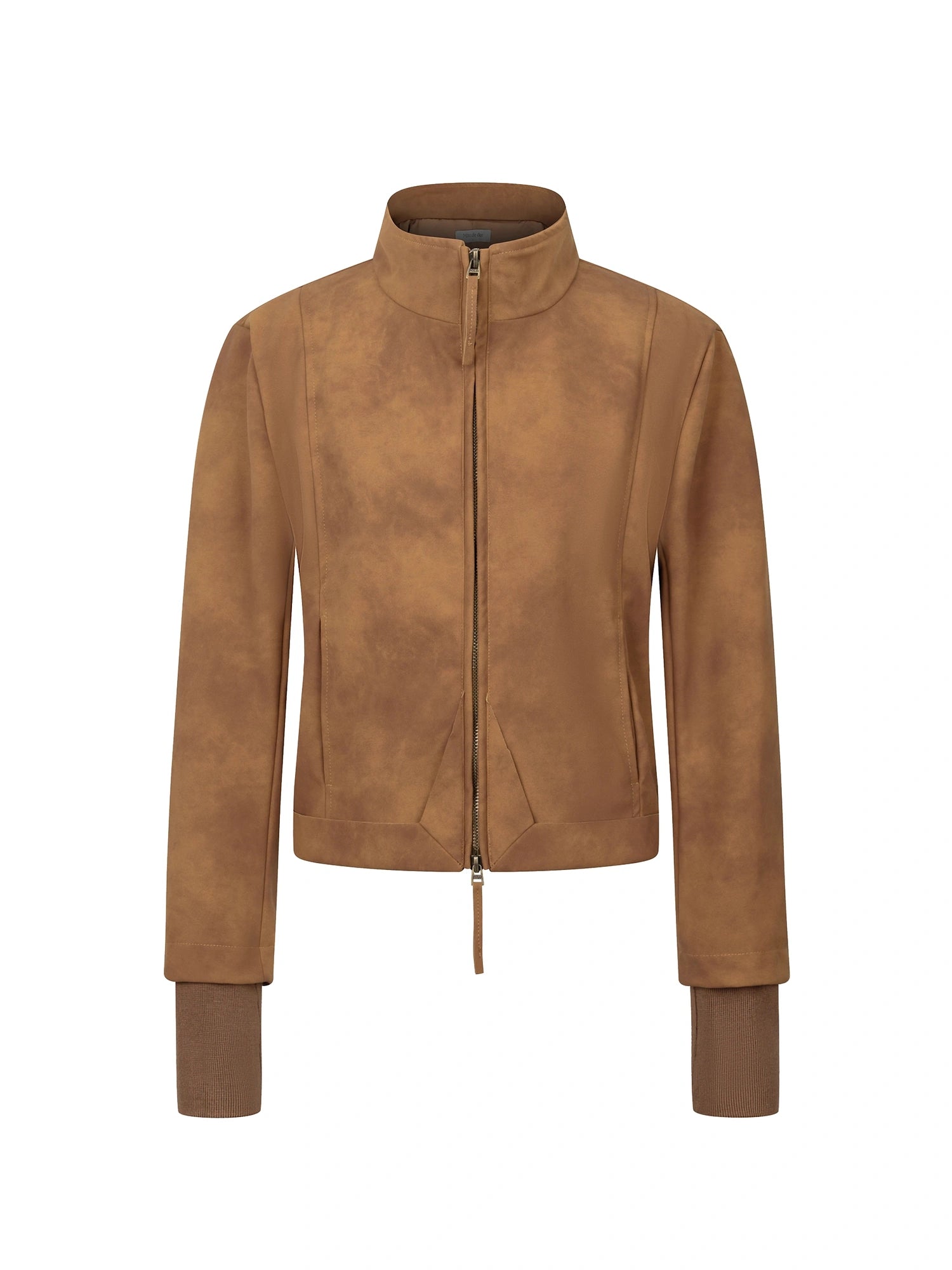 Mito_de_dar_Short_Stand_Collar_Suede_Jacket_With_Ribbed_Cuffs_MISSTT