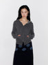 Mito de dar Short Striped Hooded Cardigan