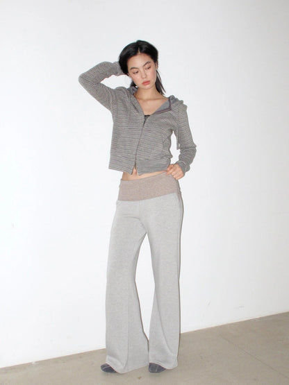 Mito de dar Short Striped Hooded Cardigan