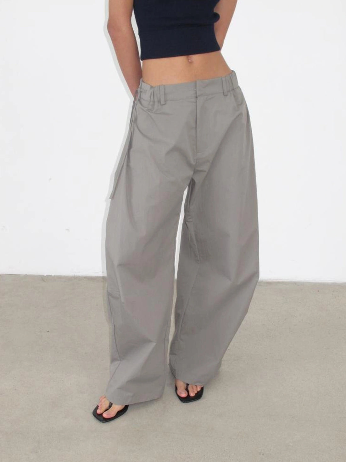 Mito de dar Side Slant Opening Drawstring Cargo Jogger Pants