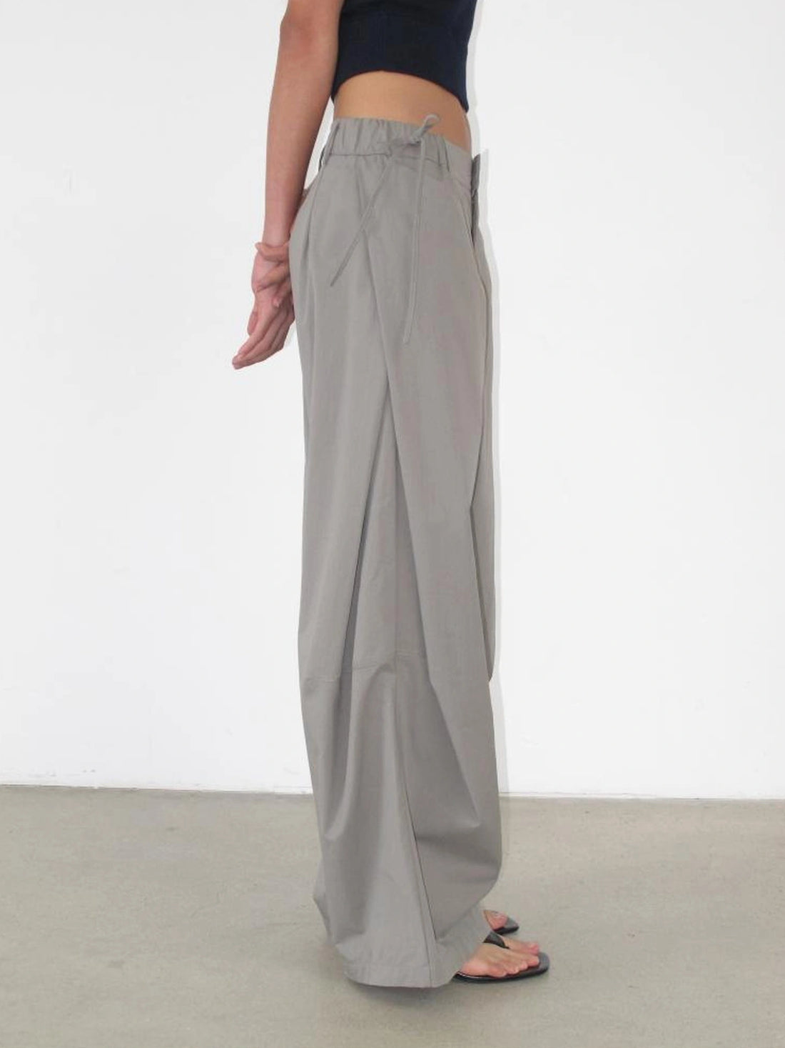 Mito de dar Side Slant Opening Drawstring Cargo Jogger Pants