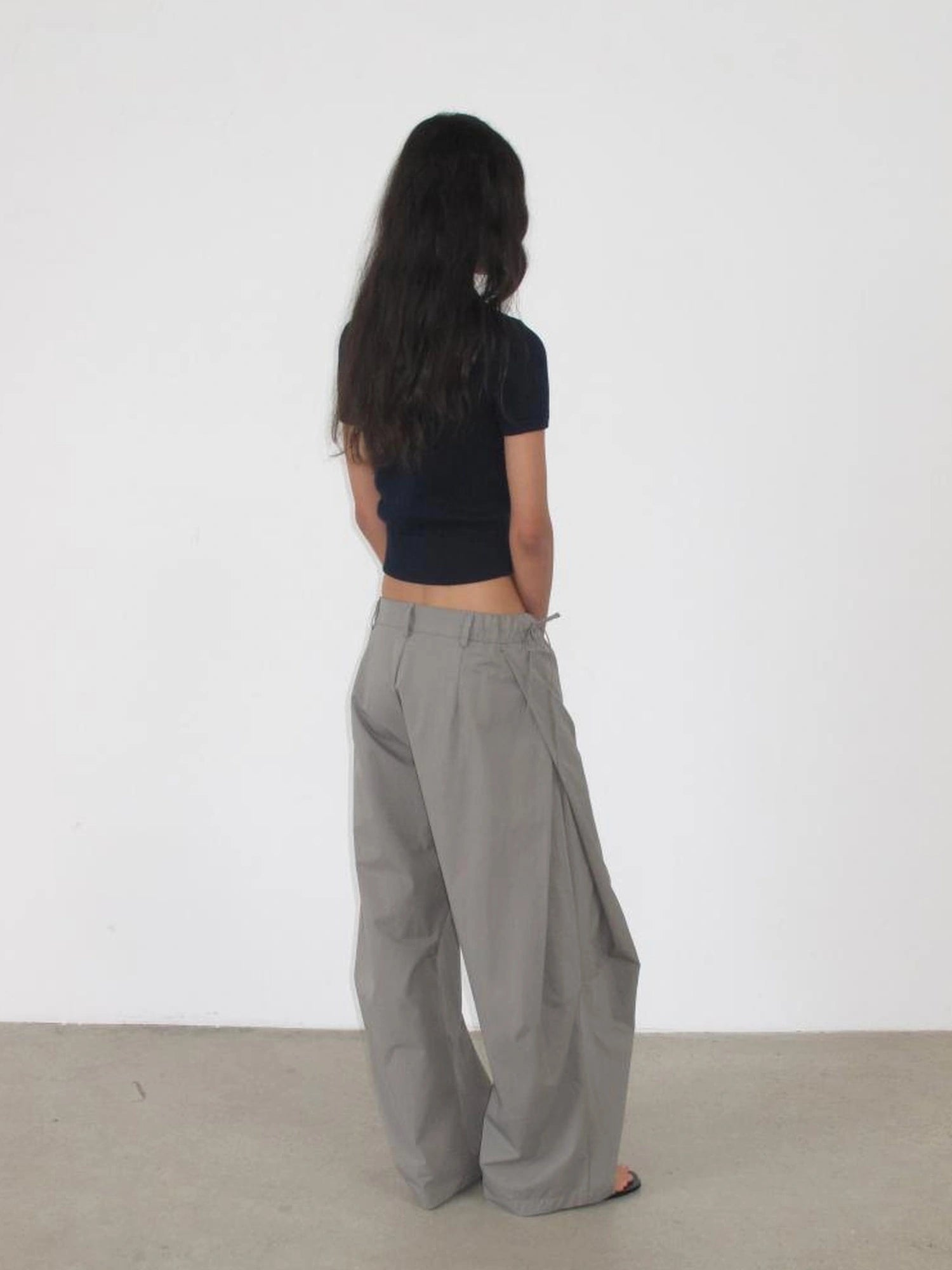 Mito de dar Side Slant Opening Drawstring Cargo Jogger Pants