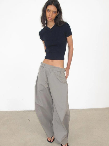 Mito de dar Side Slant Opening Drawstring Cargo Jogger Pants