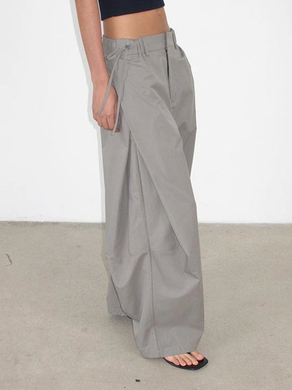 Mito de dar Side Slant Opening Drawstring Cargo Jogger Pants