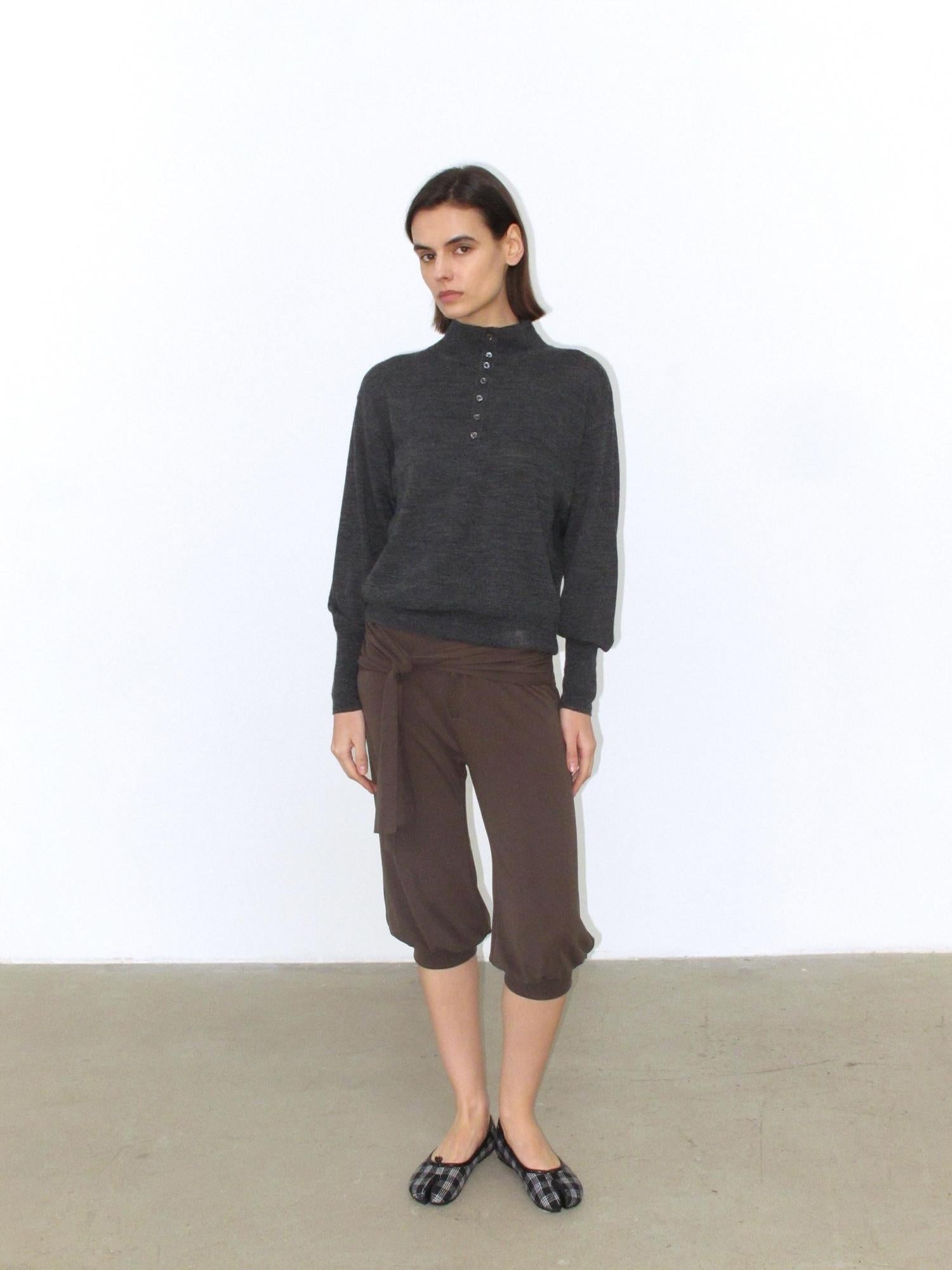 Mito de dar Soft Pure Merino Casual Loose Batwing Stand Collar Button Knit Women Sweater