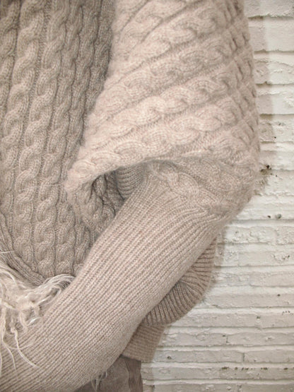 Mito de dar Soft Wool Blend Anti Pilling Chunky Cropped Tie Cardigan Batwing Travel Sweater