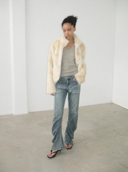 Twisted Curve Vintage Low Rise Flared Jeans