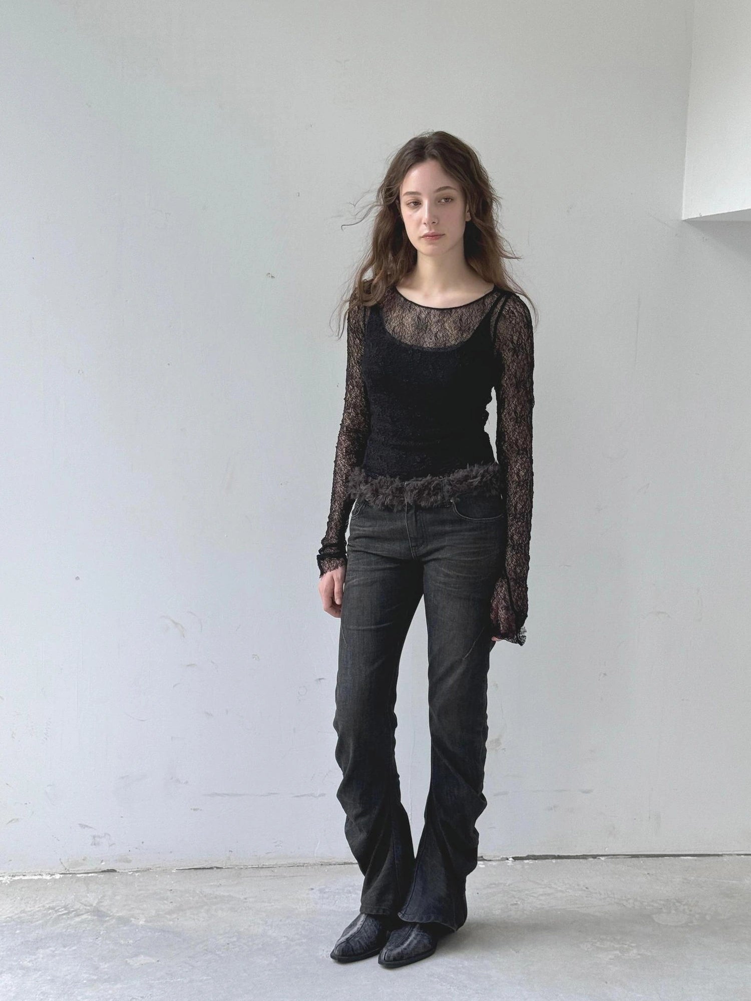 Twisted Curve Vintage Low Rise Flared Jeans