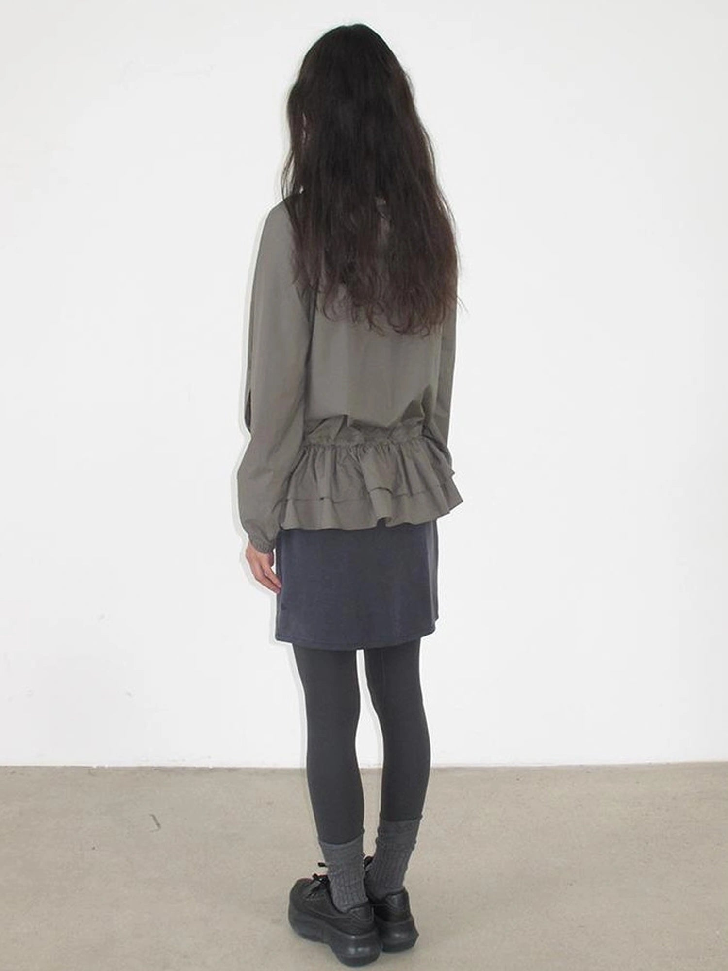 Upf 50 Lightweight Drawstring Sun Hoodie With Ruffle Hem