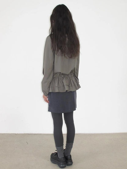 Upf 50 Lightweight Drawstring Sun Hoodie With Ruffle Hem