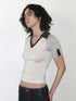 Mito de dar V-Neck Lyocell Polo With Contrast Stripes