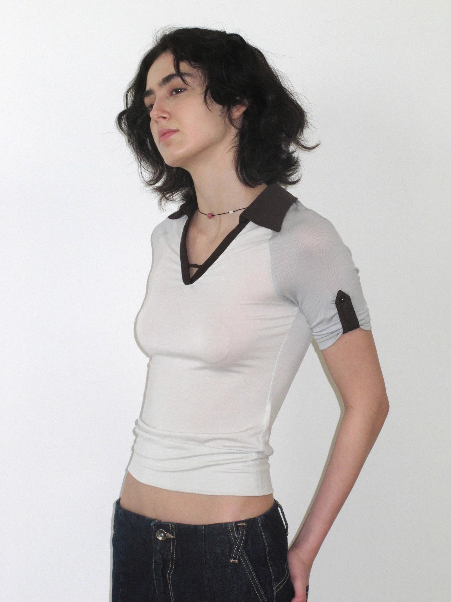 Mito_de_dar_V-Neck_Lyocell_Polo_With_Contrast_Stripes_MISSTT