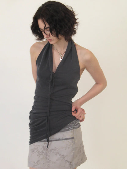 Mito_de_dar_Velvet_Curved_Halter_Deep_V_Ruffle_Hem_Slip_Top_MISSTT