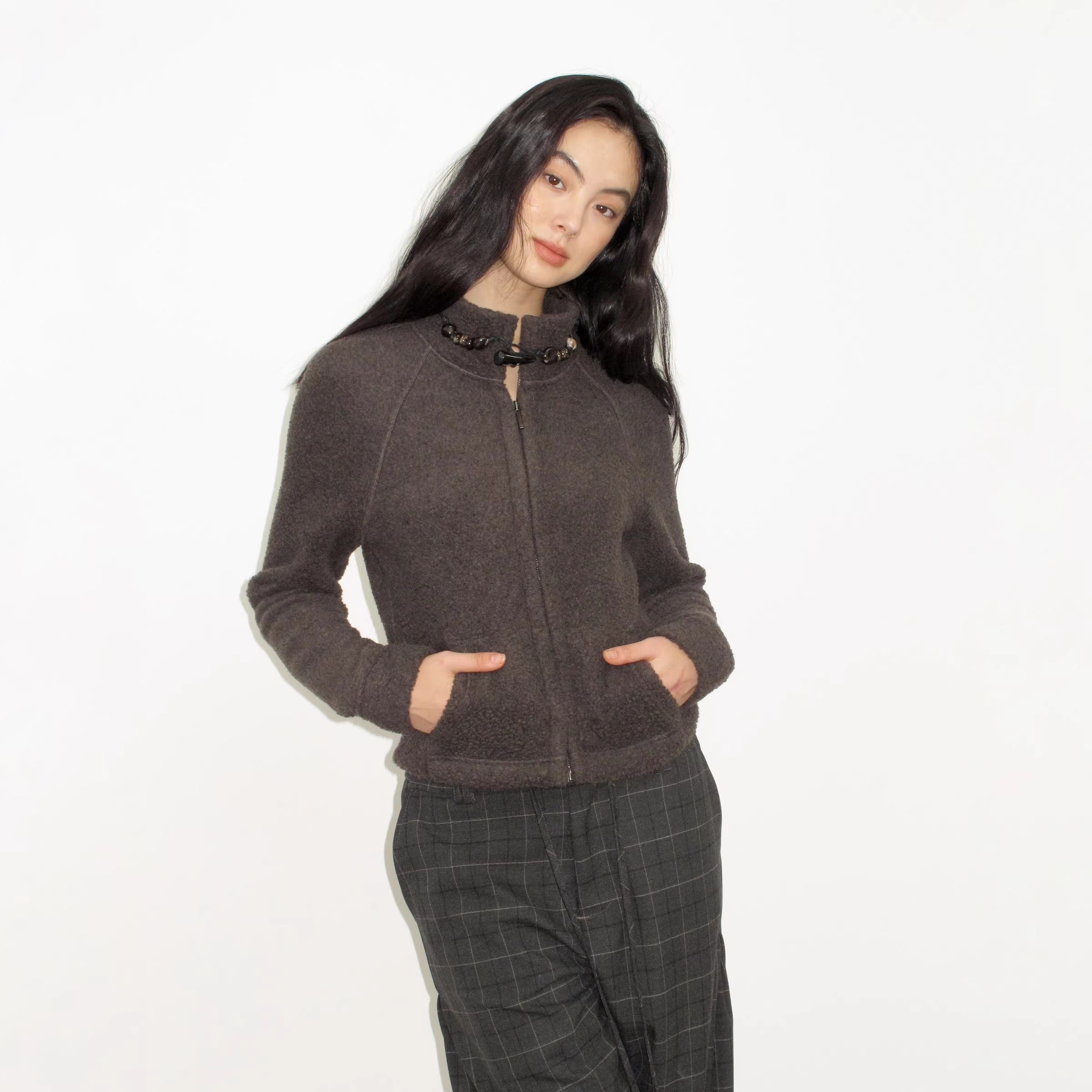 Mito_de_dar_Warm_Wool_Blend_Toggle_Detail_Casual_Short_Stand_Collar_Women_Chocolate_Jacket_MISSTT