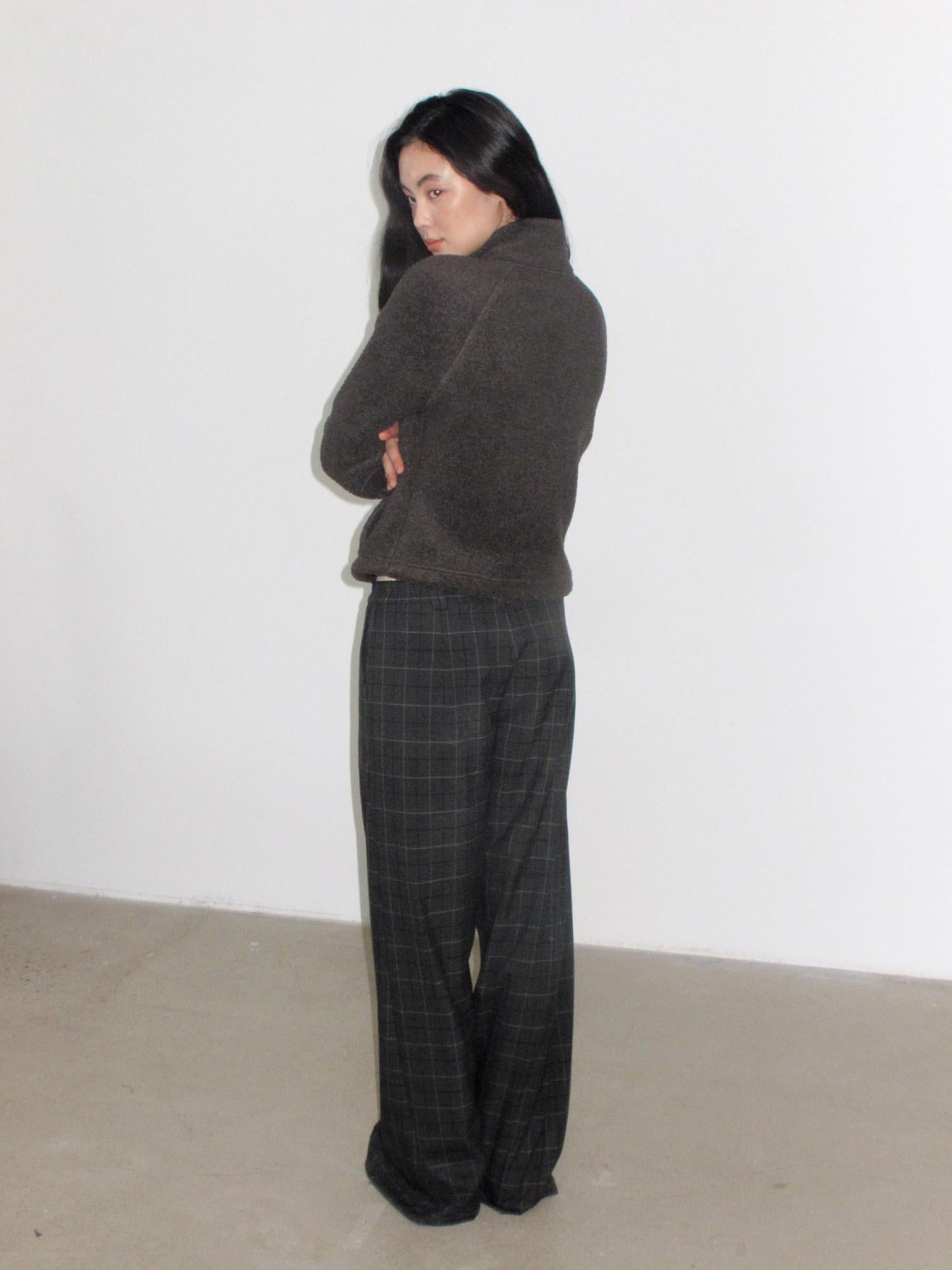 Mito de dar Warm Wool Blend Toggle Detail Casual Short Stand Collar Women Chocolate Jacket