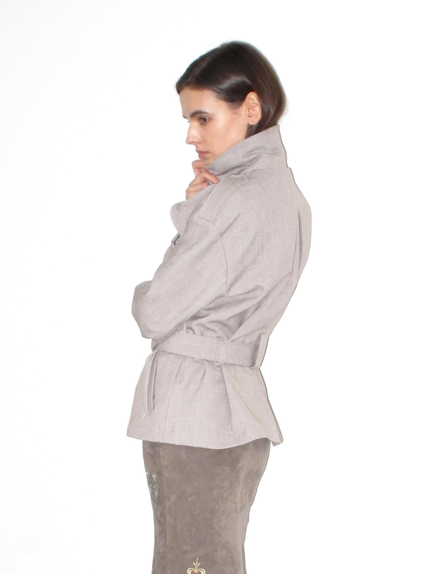 Mito de dar Windproof Tr Faux Wool Double Breasted Casual Loose Fit Women Short Coat
