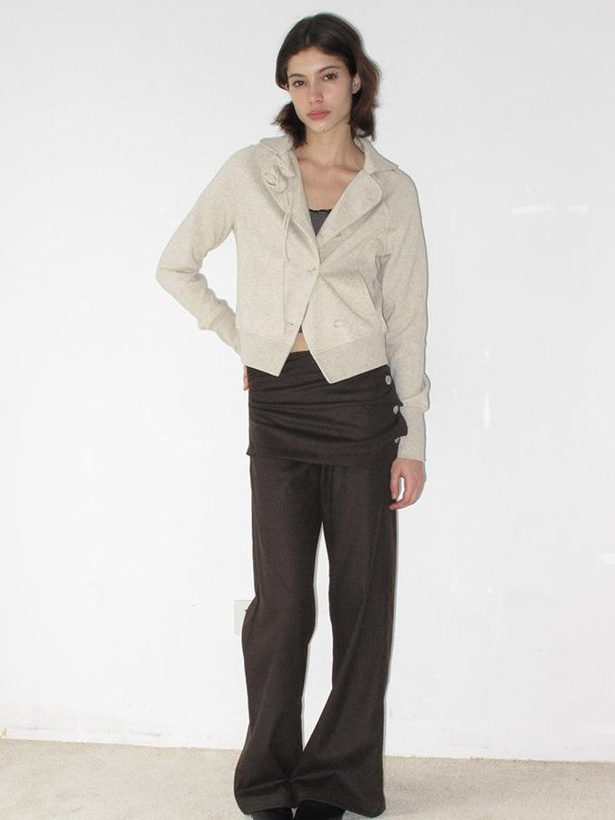 Mito de dar Womens Cotton Handmade Tulip Design Raglan Sleeve Cropped Jackets