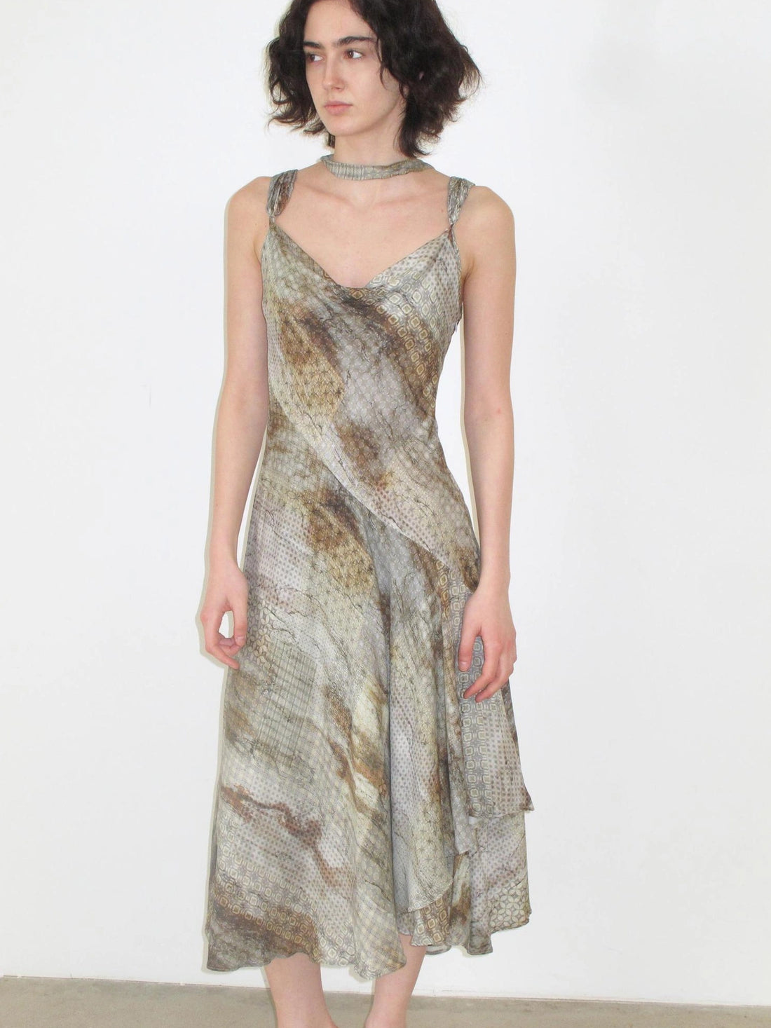 Mito de dar Wool Butterfly Strap Bias Cut Maxi Dress