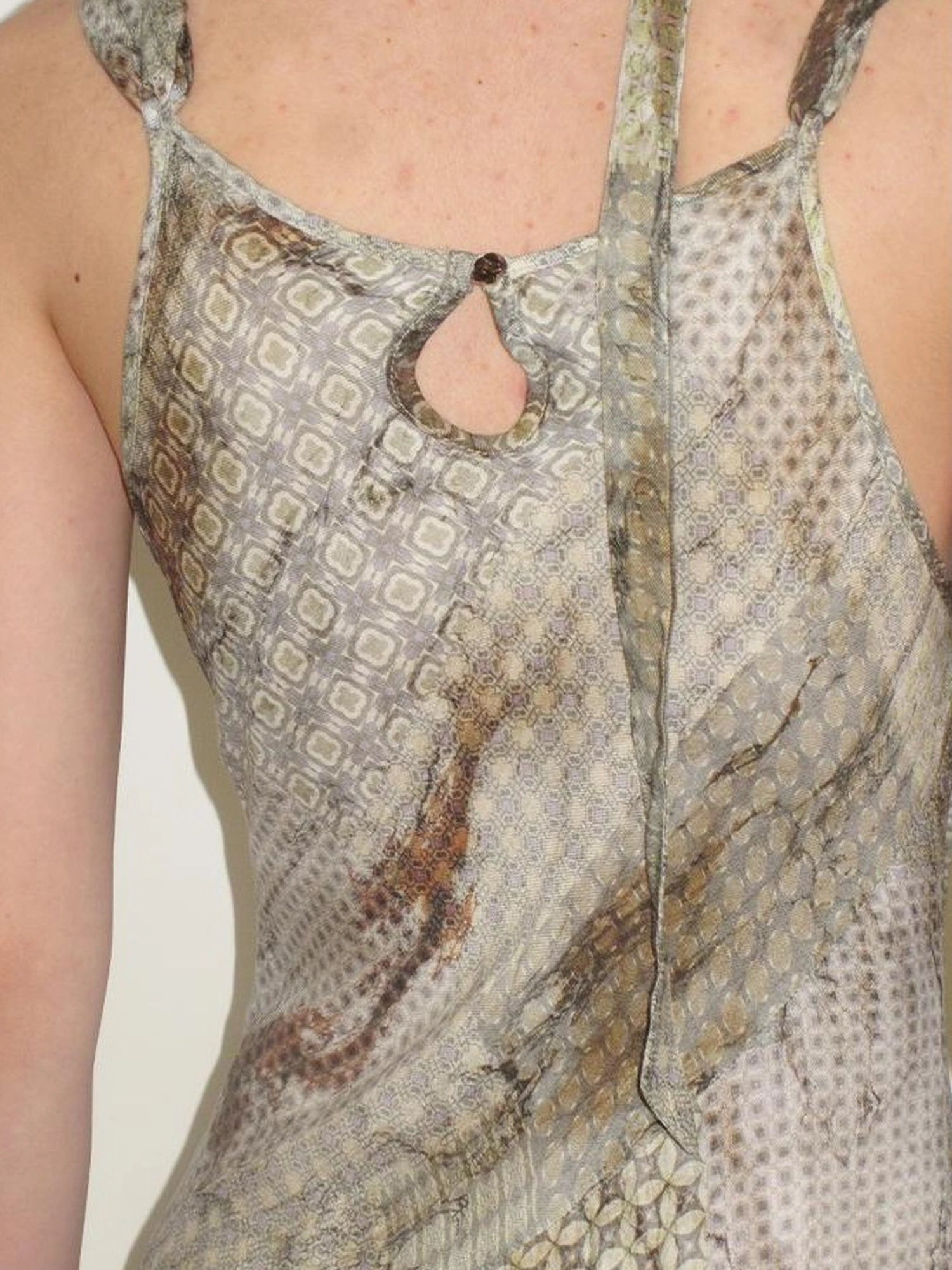 Mito de dar Wool Butterfly Strap Bias Cut Maxi Dress