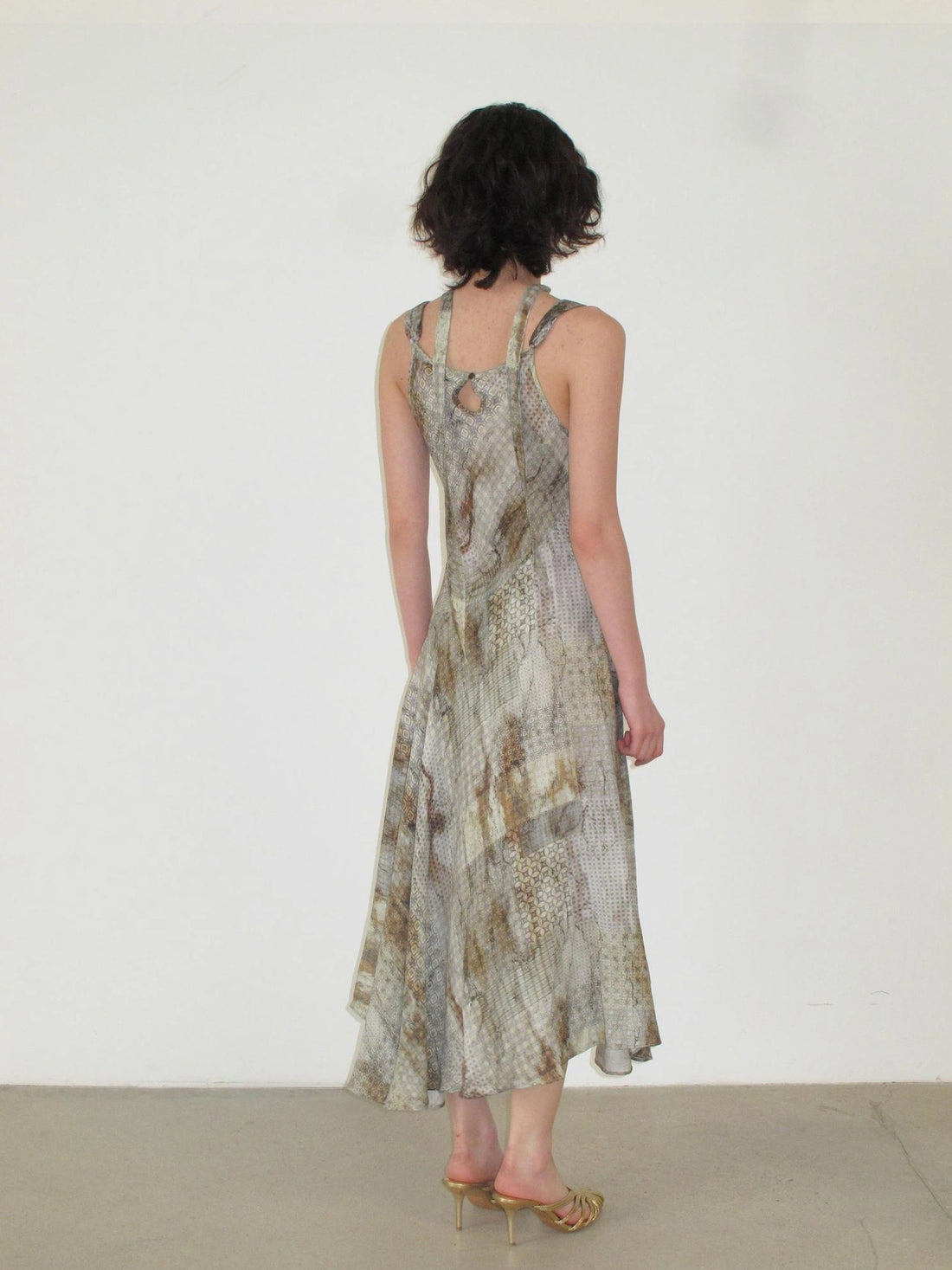 Mito de dar Wool Butterfly Strap Bias Cut Maxi Dress